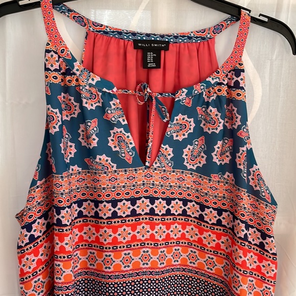 Willi Smith Sleeveless Blouse, XL - Picture 2 of 7